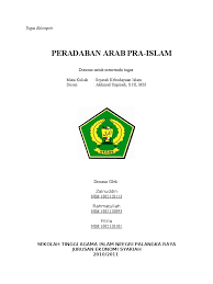 Masyarakat arab terdiri daripada dua kelompok masyarakat iaitu masyarakat hadari dan masyarakat badwi. Peradaban Arab Pra Islam Sebelum Datangnya Islam