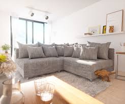 Sofa billund 3 sitzer strukturstoff. Ecksofa Clovis Hellgrau Strukturstoff Ottomane Rechts Modulsofa Delife Eu