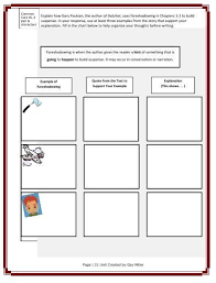 Hatchet Hatchet Novel Study Hatchet Novel Hatchet Book Activities