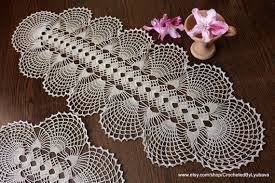 Crochet Table Runner Handmade Oval Doily Crochet Tablecloth Etsy Crochet Table Runner Crochet Table Topper Crochet Tablecloth