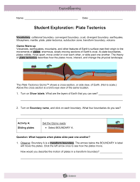 Tectonic plate interactions are classified into three basic types: Plate Tectonics Gizmo