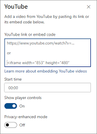 To add the timestamp to your video. Use The Youtube Web Part Office Support