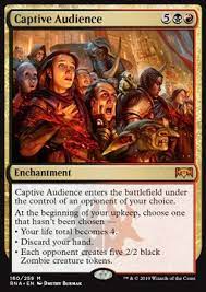 How to use captive audience in a sentence. Captive Audience Rna Mtg Singles Cardmarket