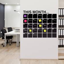 Month Calendar Plan Vinyl Wall Decal Sticker Blackboard Chalkboard Office Decor Office Interiors Home Office Decor Office Interior Design