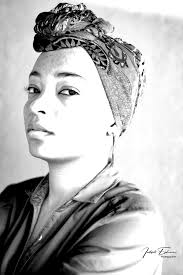 Our fashion model Saar, but in black and white