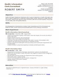 Health Information Clerk Resume Samples Qwikresume