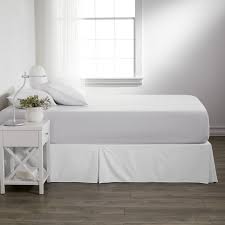 True light grey and white. Ienjoy Home 8 Piece Premium Pleated Dust Ruffle Cal King Bed Skirt In White Cy Bedskirt Calking White