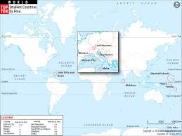 What Are The Smallest Countries In The World By Area Answers Countries Of The World World Area Map