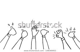 Hand Drawn Hands Clapping Applause People Stock Vector Royalty Free 1496469932 How To Draw Hands Silhouette Vector Stock Vector