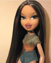 Pin By Aamra T On Bratz Ala Moda Black Bratz Doll Bratz Doll Makeup Doll Makeup