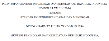 Permendikbud nomor 21 tahun 2016 tentang standar isi. Permendikbud No 21 Tahun 2016 Tentang Standar Isi Pdf