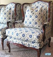 Better After Liked The Update On These Chairs Lovely Fabric By Rak Designs In Ks City Chair Chair And Ottoman Chair Fabric