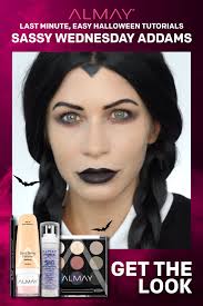 Last Minute Easy Halloween Tutorial Sassy Wednesday Addams Almay Almay Almay Makeup Halloween Tutorial