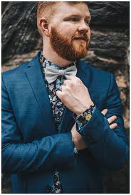 The summer wedding suit guide. Simple Wedding Big Heart In Atlanta S Piedmont Park Love Inc Mag Blue Suit Wedding Groom Bowtie Wedding Suits