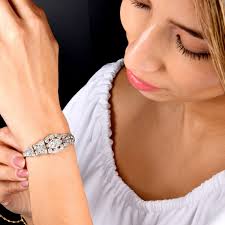 Antique Old European Diamond Platinum Filigree Line Bracelet