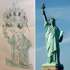 The statue of liberty is shrouded in symbolism, however, there was an original purpose for lady liberty entering the states. National Parks Of New York Harbor Can You Pick The Original Statue Of Liberty National Monument National Park Service Photo On Left Is A Spectacular Life Like Crayon Coloring Of Lady Liberty