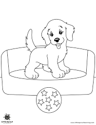 Adorable Puppy Coloring Page | Little Sprout Art