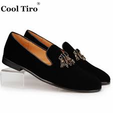 Cool Tiro Black Velour Slippers Velvet Loafers Men Dress Shoes Men S Slip On Shoes Leather Crystal Brooc Dress Shoes Men Mens Dress Loafers Velvet Loafers Mens