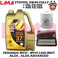 Perodua alza juga merupakan mpv yang jimat minyak jika dibanding kan dengan mpv model lain. Stopoil 5w40 Fully Synthetic Engine Oil Perodua Oil Air Filter Myvi Alza Original Minyak Enjin Shopee Malaysia