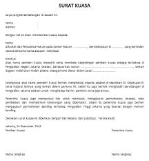 Khusus untuk dan atas nama pemberi kuasa baik secara sendiri sendiri maupun bersama sama mengurus kepentingan pemberi kuasa untuk mengurus perkara. 11 Contoh Surat Surat Kuasa Khusus Paling Lengkap Suratresmi Id