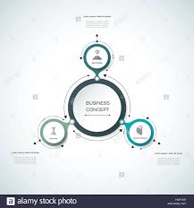 Vector Infographics 3d Paper Cycle Diagram Template Blank