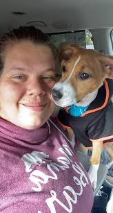 Luna (Kay) loves fall walks with mama 🐾🐶