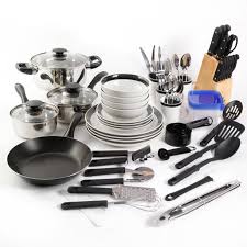New kitchen playset for kids/ pretend play with kitchen set. Gibson Home Kitchen In A Box 83 Piece Combo Set Black Walmart Com Walmart Com