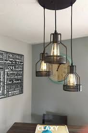 Industrial 3 Light Small Cages Cluster Pendant Lighting Great Lighting Choice For A Din Pendant Lighting Dining Room Dining Room Pendant Dining Room Lighting