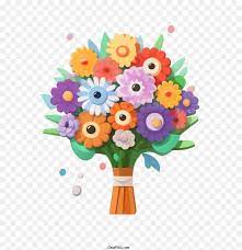 Bó Hoa - Bó hoa đầy màu sắc - CleanPNG / KissPNG