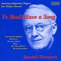 Randall Thompson choral composer biography