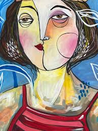 PAINTING ORIGINAL ACRYLIC ON CANVAS CUBAN ART 30”X40” by Lisa.