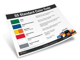5s Color Coding Chart Operational Efficiency Visual