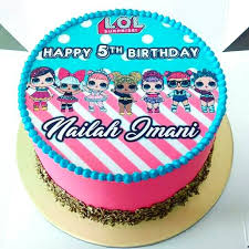 Another lol cake that suits to your little girls birthday the cake made of butter cream frosting. Glitter Lol Doll Cake Designs