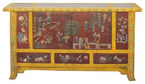 4.4 out of 5 stars 10 reviews. Furniture Chinese Distressed Red Flower Graphic Tv Console Credenza Cabinet Cs4902e Home Living