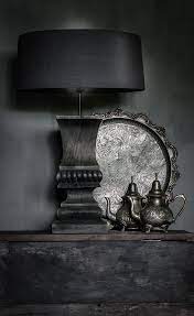 hoffz lamp met oude koperen vaasjes steampunk home decor dark interiors grey decor