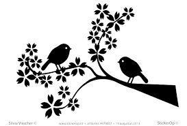 Afbeeldingsresultaat Voor Vogel Op Tak Tekening Muurstickers Vogeltjes Thema