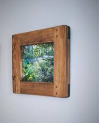 Wooden Frame For Photo Picture 10 X 8 Inch Large Dark Wood Etsy Dark Wood Frames Rustic Wooden Furniture Wood Picture Frames