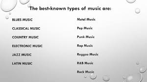 Now that you understand the difference between music publishing and music licensing, let's discover the different types of music licenses that exist. Types Of Music It S Characteristics Ppt Video Online Download