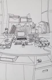 My Messy Table Table Sketch Sketch Book Drawing Sketches