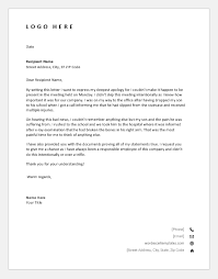 Due to a scheduling problem, i will be out of town until the 9th of the subject line of a business letter has be straightforward and clear. Apology Letter For Missing A Meeting Word Excel Templates