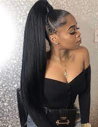 Full Lace Human Hair Wigs For Black Women Straight Hair Glueless Lace Front Wigs In 2021 High Ponytail Hairstyles Hair Ponytail Styles Ponytail Styles
