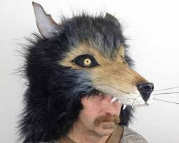 Realistic Wolf Headdress Costume Mask Ready To Ship Masquerade Mask Men Women Animal Friendly Faux Fur Handma Animal Costumes Wolf Headdress Wolf Costume