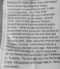 Mosquito Yard Spray Listerine Beer Epsom Mosquito Yard Spray Insect Spray Mosquito Spray