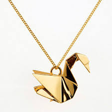Origami Jewelry Origami Jewelry Origami Jewelry Necklace Swan Necklace