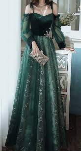 Elegant Dark Green Lace Gown Dark Green Prom Dresses Green Wedding Dresses Ball Dresses