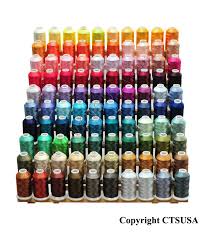 details about 100 large polyester embroidery machine thread color set