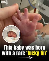 A newborn has gone viral after being photographed with a “Lucky Fin,” a  limb difference known as symbrachydactyly that occurs in just 1 in every  30,000 to 40,000 births. 🥺 The mother,