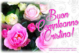 Cdb Cartoline Per Tutti I Gusti Cartolina Buon Compleanno Cristina Auguri Buon Compleanno Buon Onomastico Onomastico