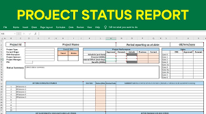 Project Status Excel Report Project Status Template