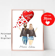 Geburtstag Mama Bild Mutter Tochter Geschenk Mama Geschenk Mama Bild Mama Tochter Illustration Geburtstag Geschenk In 2020 Mom Birthday Happy Gifts Mothers Love